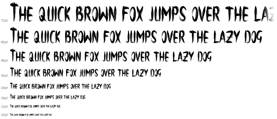 Brushfont waterfall