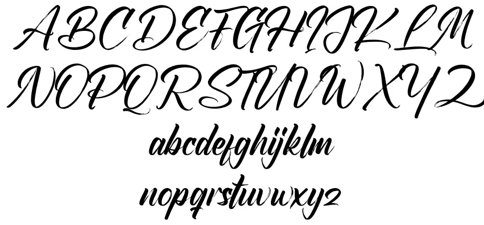 Brushtime Logotypefont specimens