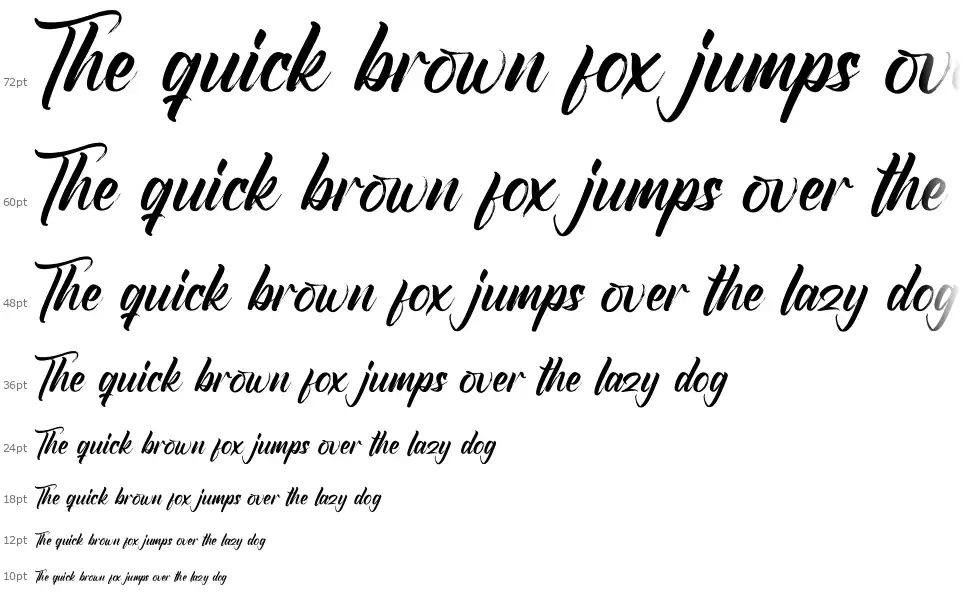 Brushtime Logotypefont waterfall