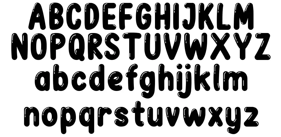 Bubble Bobblefont specimens