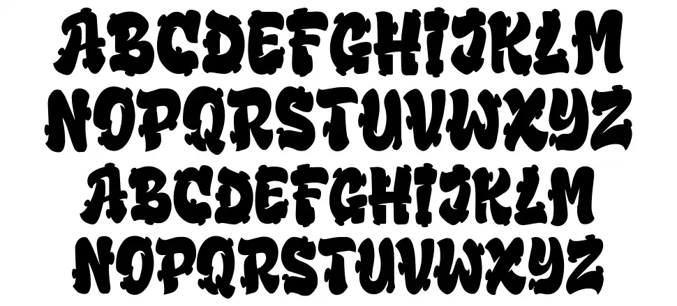 Bubble Boomfont specimens