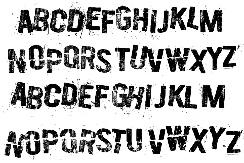 Burn out, fade awayfont specimens