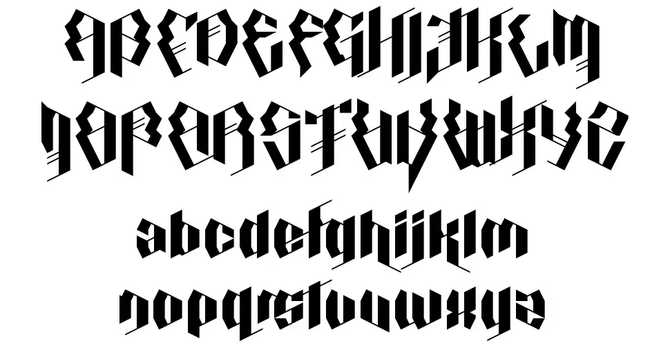 Calligraphy Aquiverfont specimens