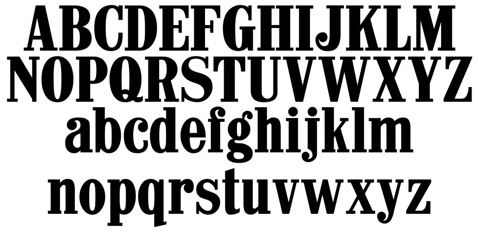 Castle Press No1font specimens