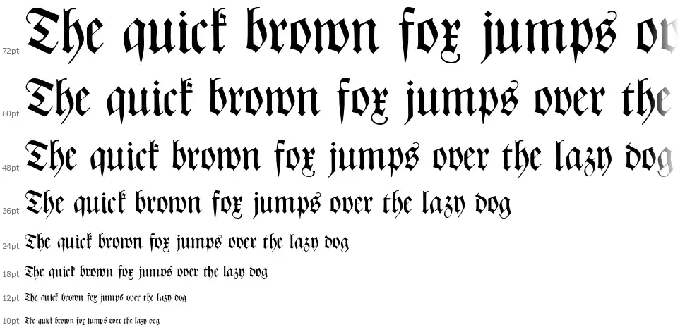 CAT Zentenaer Fraktur UNZ1font waterfall