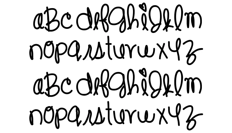 Change Of Heartfont specimens