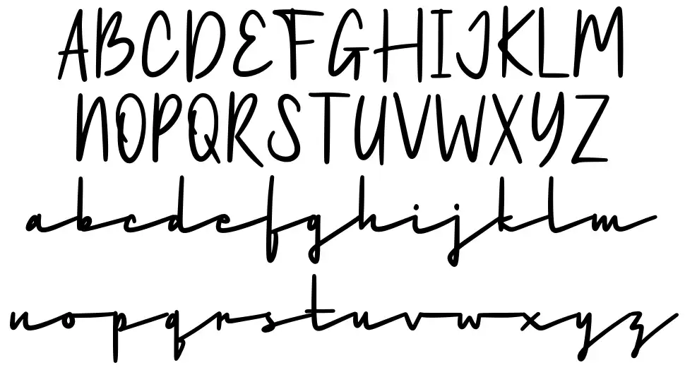 Choco Romance Scriptfont specimens