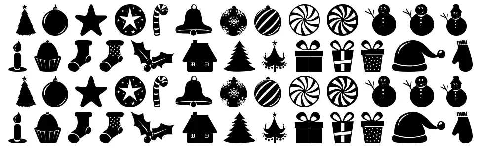 Christmas Shapesfont specimens