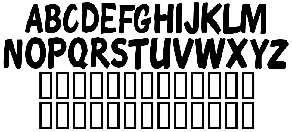 Chunky Comixfont specimens