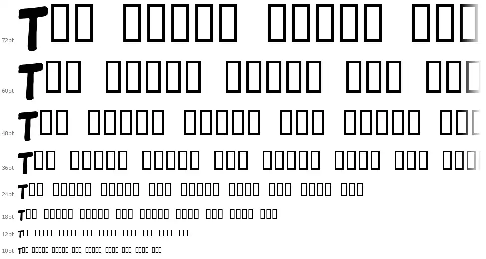 Chunky Comixfont waterfall