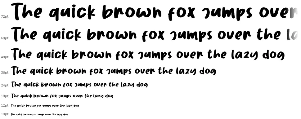 Chunky Hazelnutfont waterfall