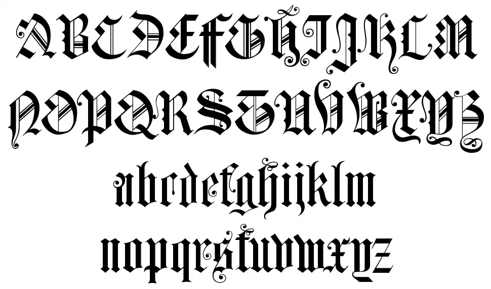Church Text Bfont specimens