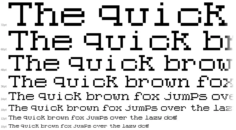 Code 8x8font waterfall