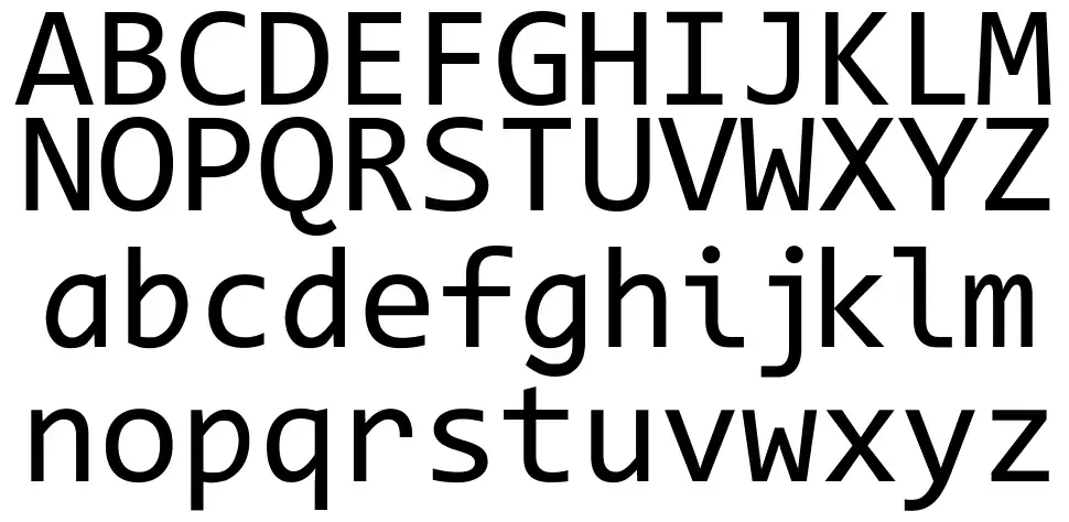 Code New Romanfont specimens