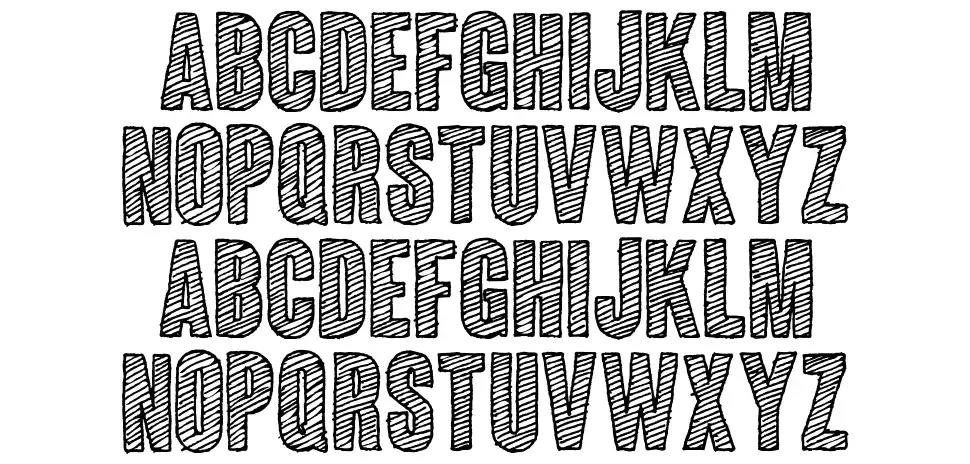 Coluna Sketchfont specimens