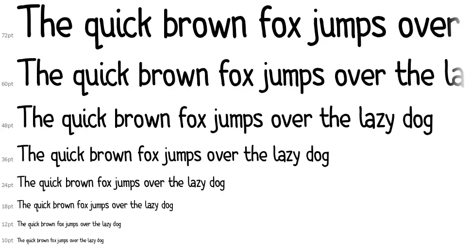 Comic Spansfont waterfall