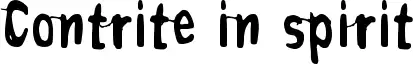 Contrite in spirit