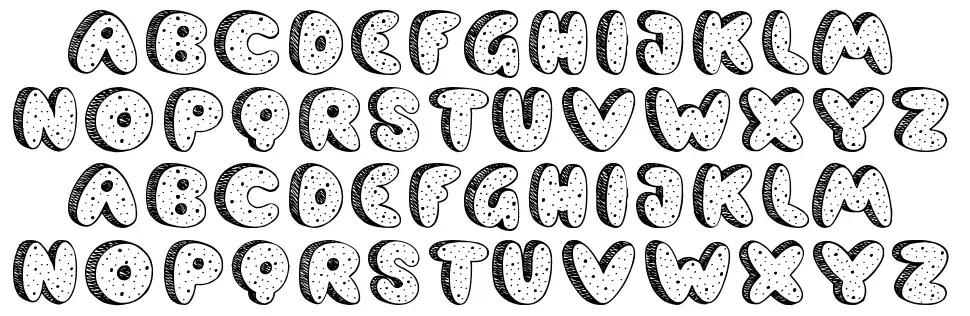 Cookie Doughfont specimens