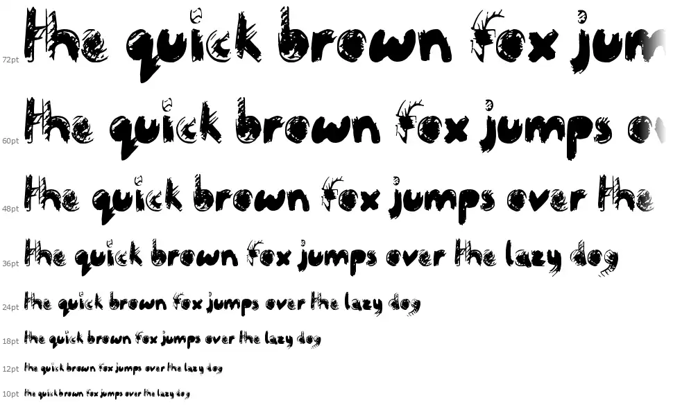 Crazy Horse font waterfall