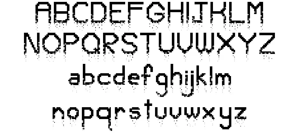 Crumbled Pixelsfont specimens