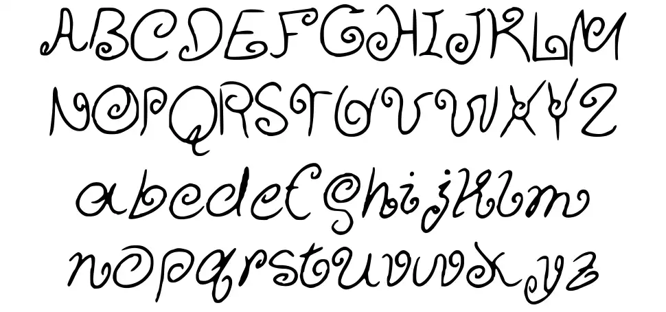 Curly Cutiesfont specimens