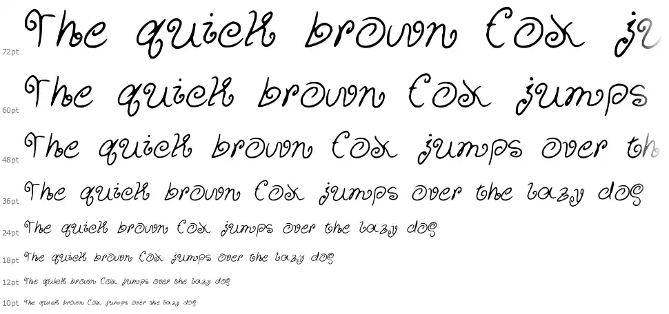 Curly Cutiesfont waterfall