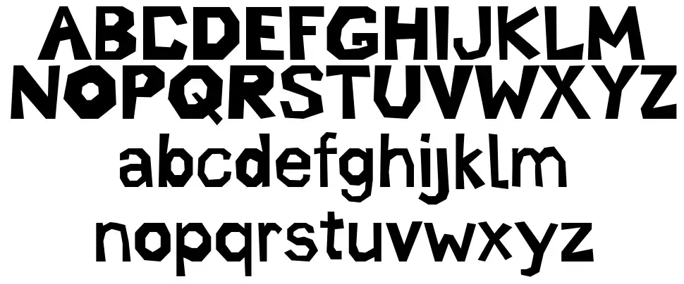 Cut out Paperfont specimens