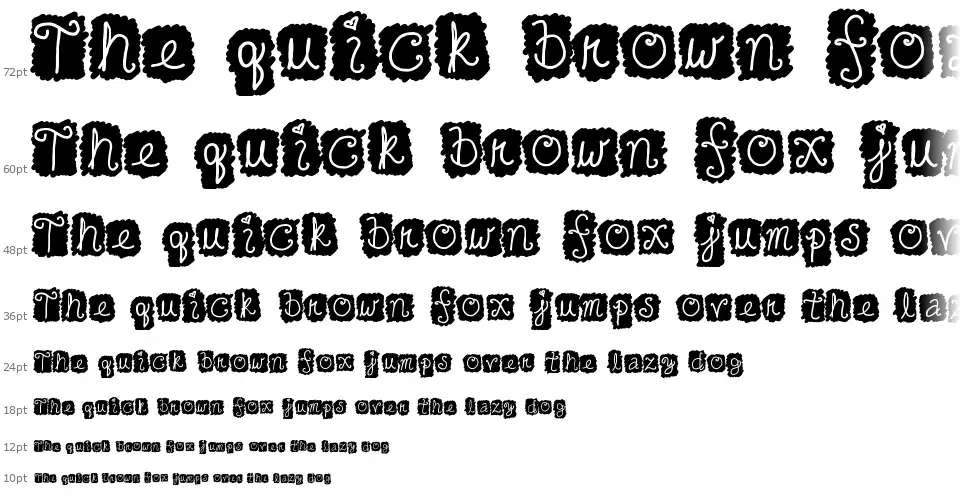 Cute Cursive Blackoutfont waterfall