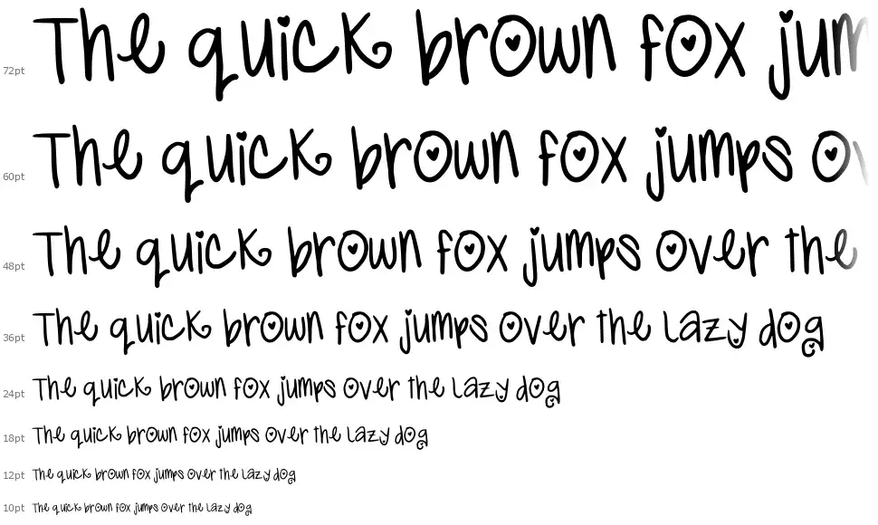 Cutie Popfont waterfall