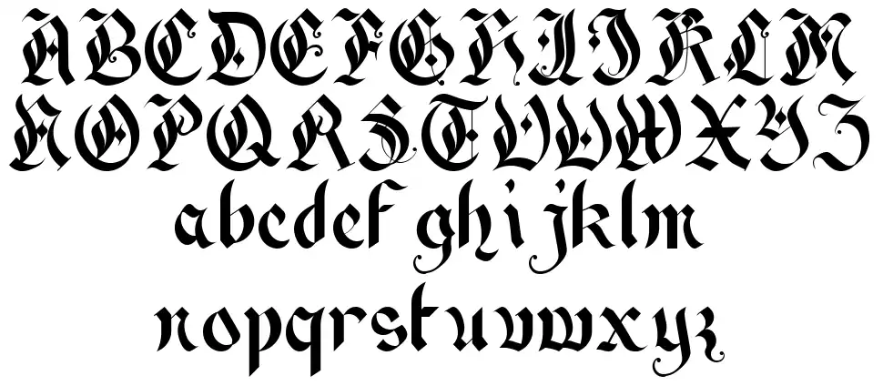 Dark Gospelfont specimens