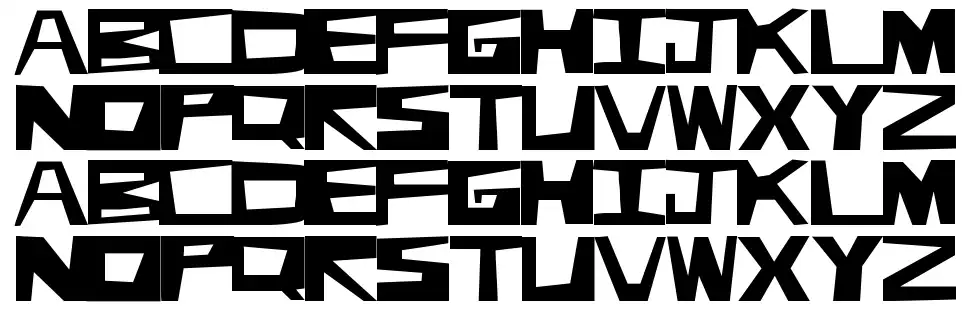 Deformed Fontfont specimens