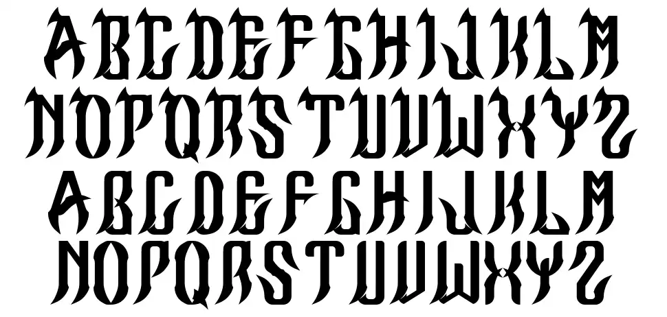 Demon Wingsfont specimens