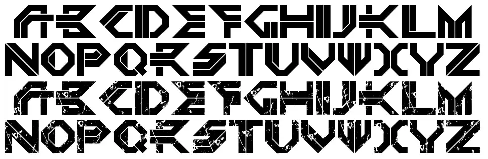Depleted Uranium font specimens