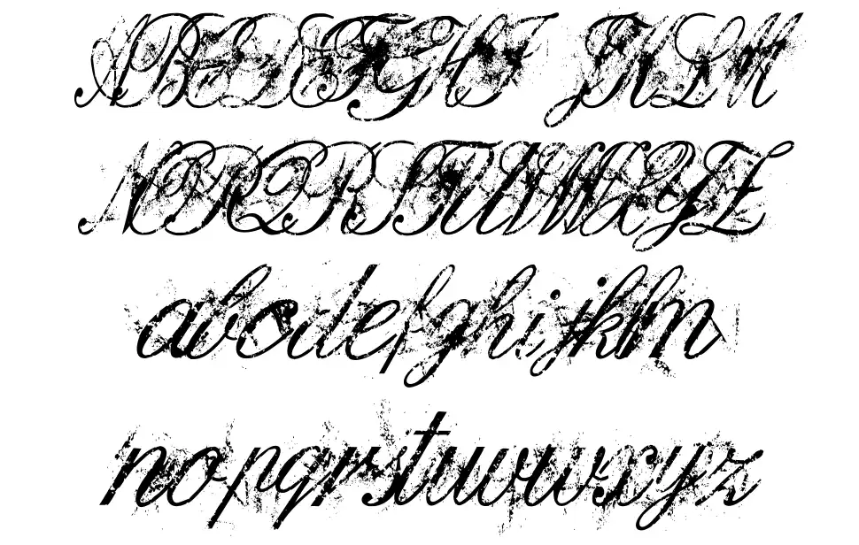 Dirty Englishfont specimens