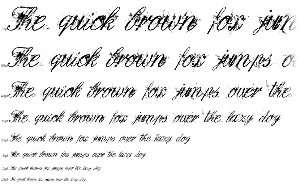 Dirty Englishfont waterfall