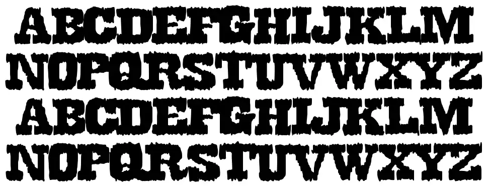 Dirty Westernfont specimens