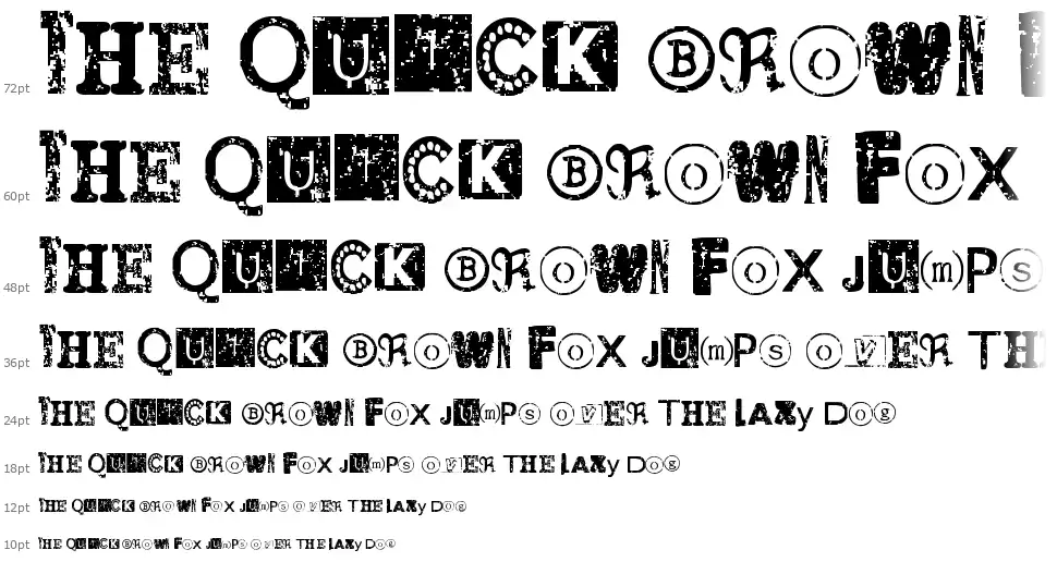 Distressed Ransom Notefont waterfall
