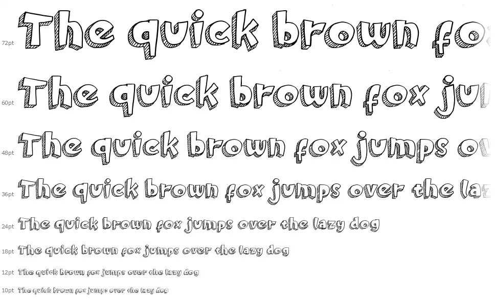 Doodletoonfont waterfall