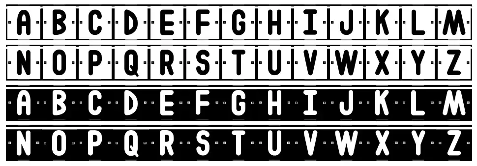 Double Color Stfont specimens