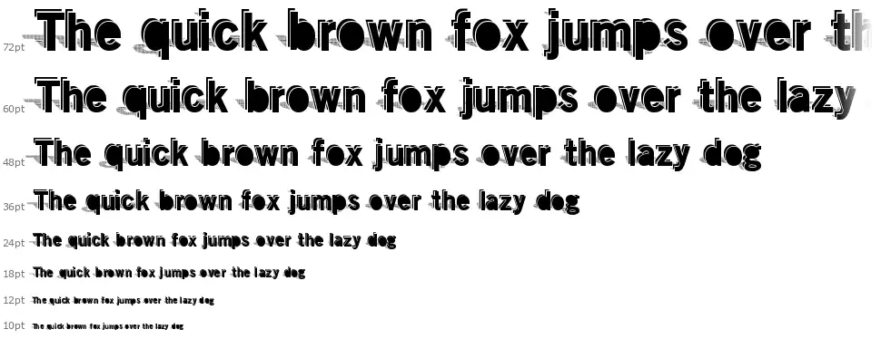 Double Shadowfont waterfall