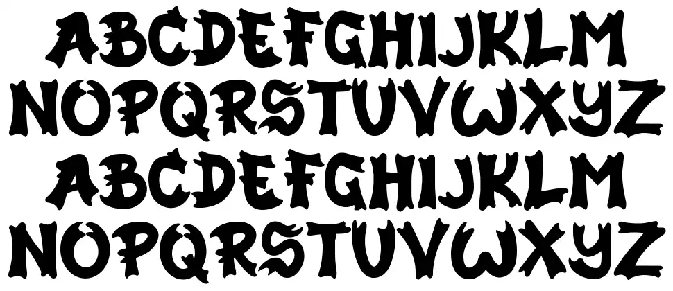 Dragons Gravityfont specimens