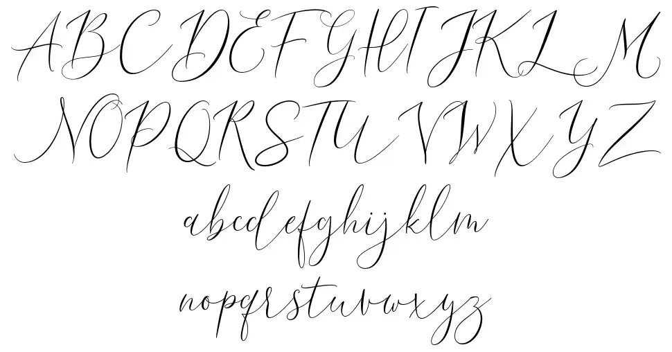 Dream Lavigne Scriptfont specimens