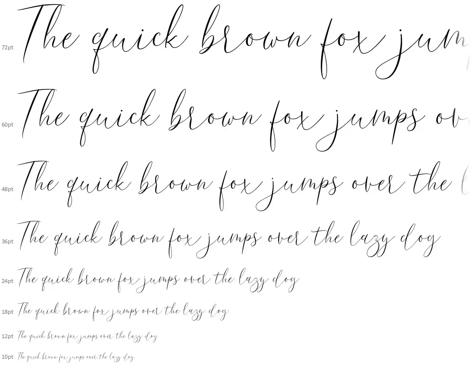 Dream Lavigne Scriptfont waterfall