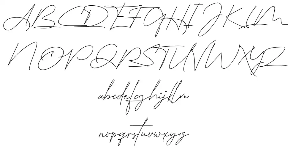 East Liberty Signaturefont specimens
