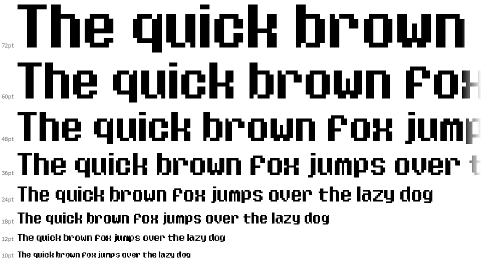 Eight Bit Dragonfont waterfall
