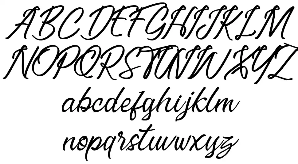Erisblue Scriptfont specimens