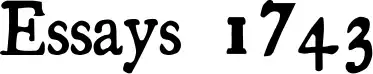 Essays 1743