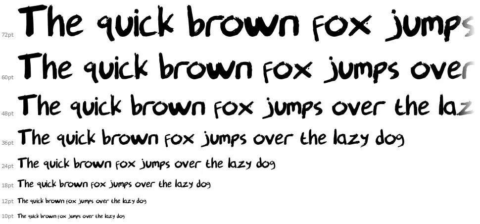 Expro Typefont waterfall