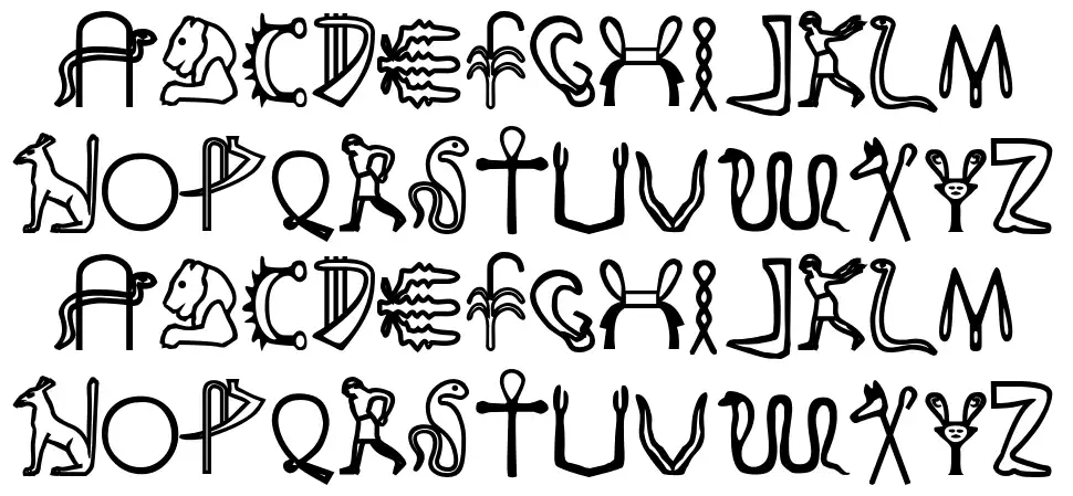 Fake Hieroglyphsfont specimens