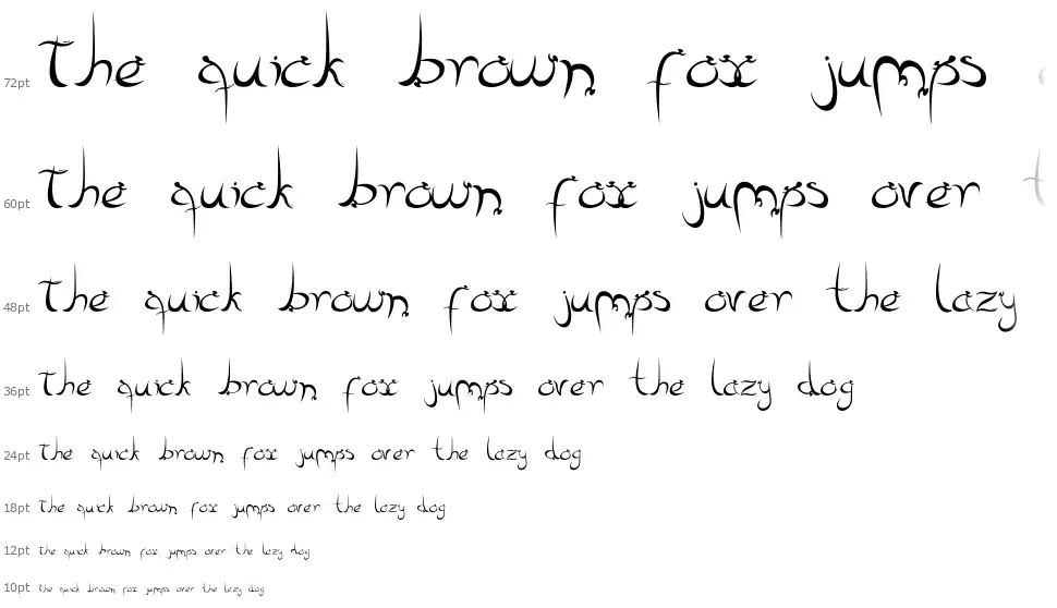Farsi Inspiredfont waterfall